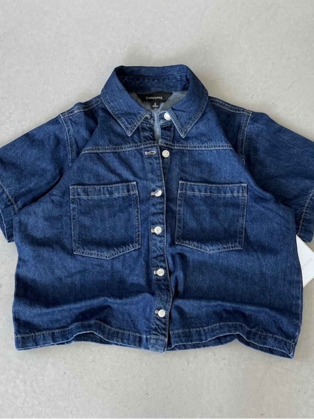 Childrens Dark Blue Denim Button-Front Jacket by Childrens Place
